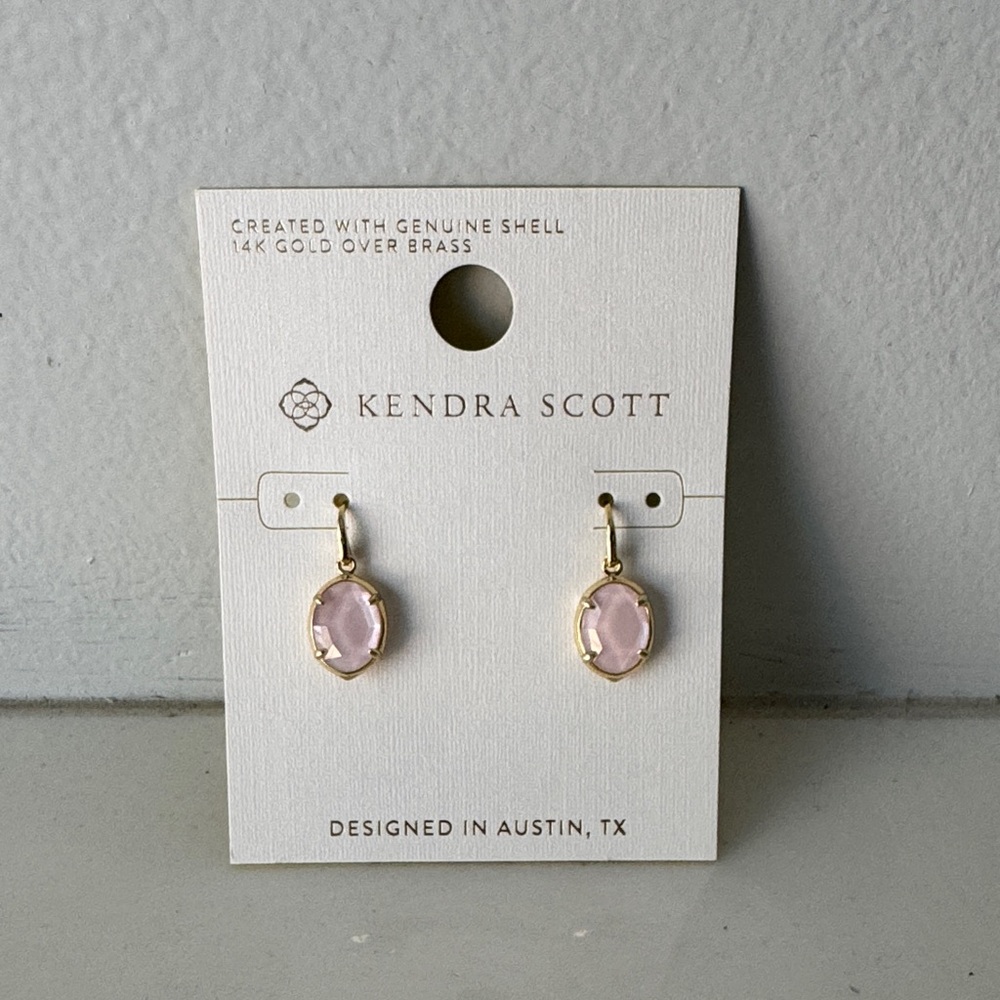 Kendra Scott 14k Gold coral Drop Earrings